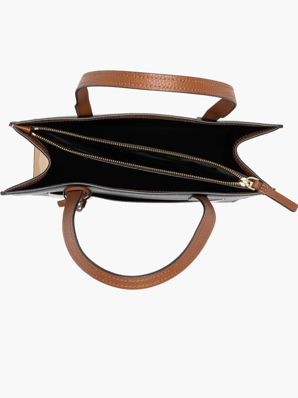 Marc Jacobs Black, Brown & Cream Colorblock Grind Leather Tote - Picture 5 of 10